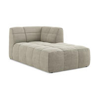 SOFAELEMENT Rechts Bouclé Stoff Grau - Taupe/Schwarz, Holzwerkstoff/Kunststoff (101/77/175cm) - Makamii