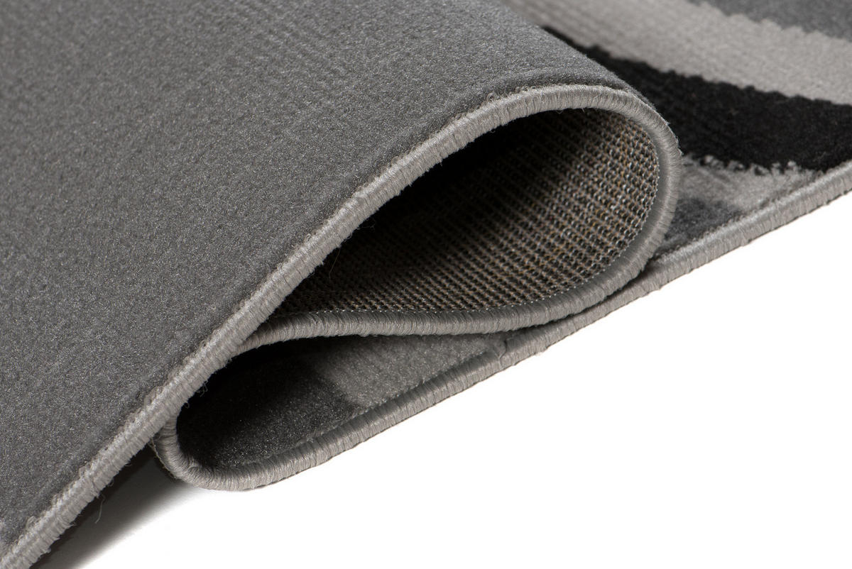 TEPPICH MAYA Grau Geometrisch Kreise Vierecke 300/400 cm - Grau, Textil (300/400cm) - Tapiso