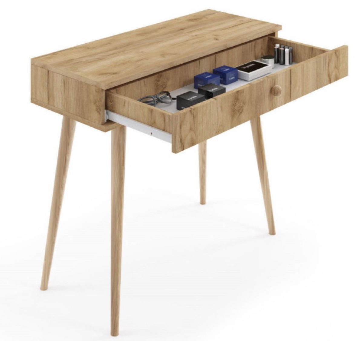 KONSOLENTISCH Golden Craft Eiche Mit Massivholzbeinen - Multicolor, Holzwerkstoff (40/39/80cm) - Sepro Meble