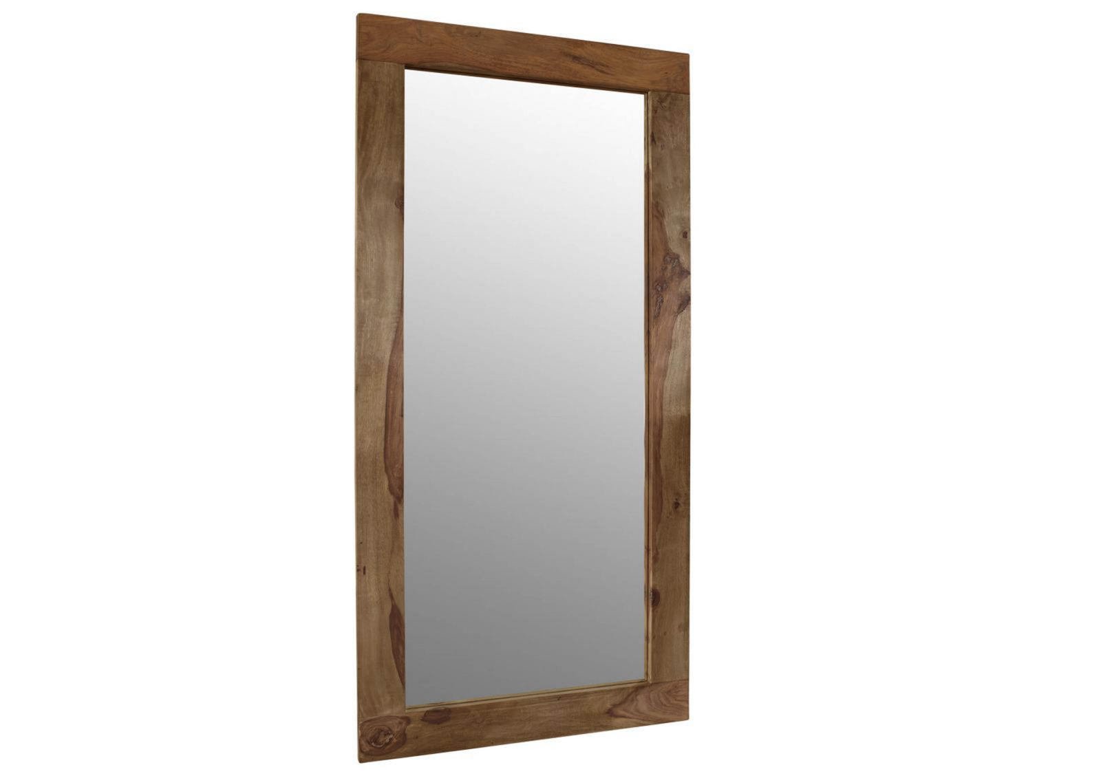 SPIEGEL Sheesham 145x3x70 grau geölt NATURE GREY #706 - Grau, Holz (145/70/3cm) - Massivmoebel24