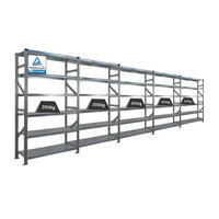 FACHBODENREGAL Proximo Stecksystem 210x600x40cm 6 Ebenen Beidseitig nutzbar Verzinkt - Silberfarben, Metall (600/210/40cm) - PROREGAL