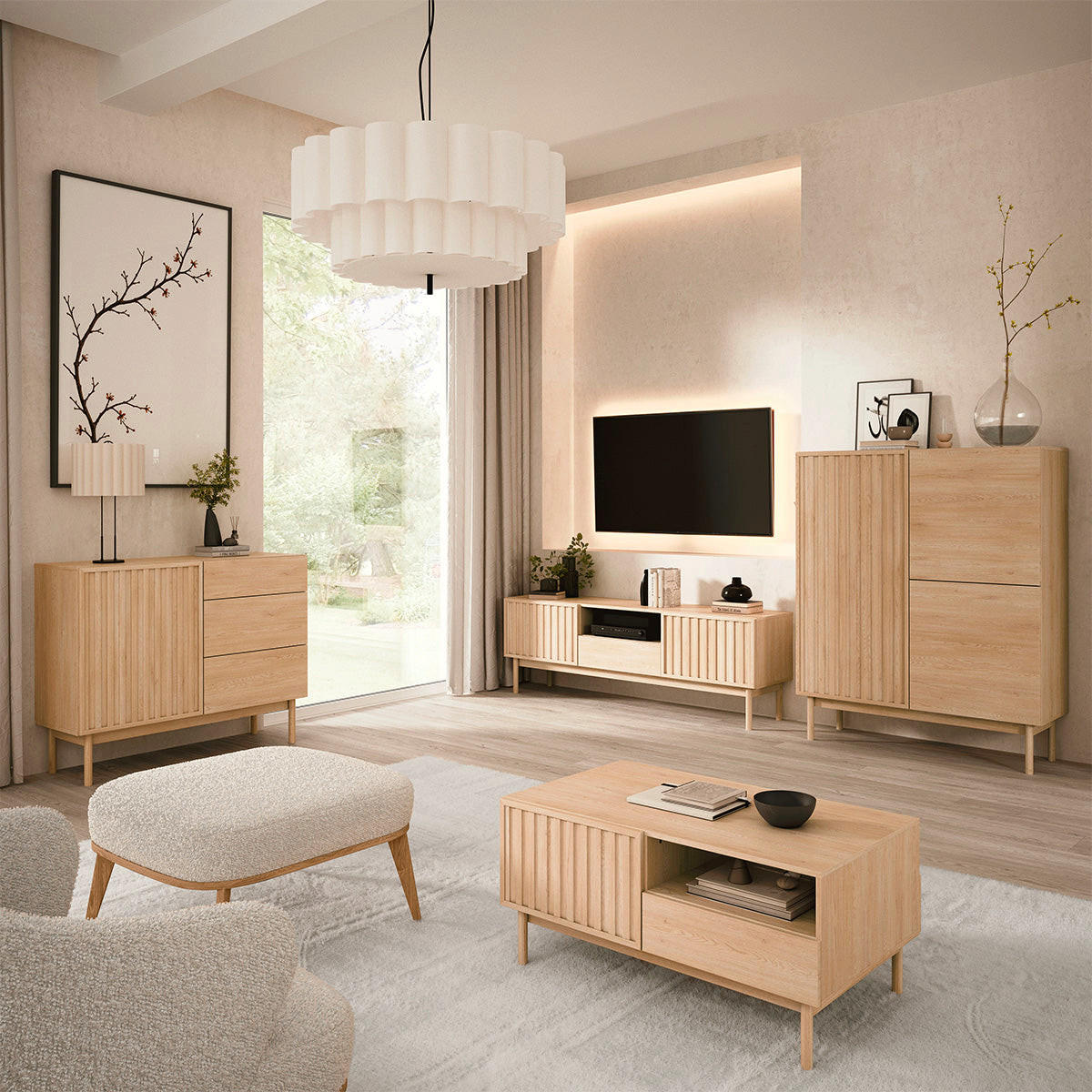 TV OMARICA Idor Les - rjava, leseni material (159/53.3/36.8cm) - Petits-meubles