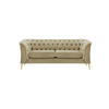 ZWEISITZER-SOFA Chesterfield Modern-Velluto 3 - Beige, Holz/Textil (183/74/80cm)