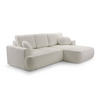 ECKSOFA VELOS Beige L - Rechts Bouclé - Beige/Schwarz, Kunststoff/Textil (260/168cm) - Luxkor24