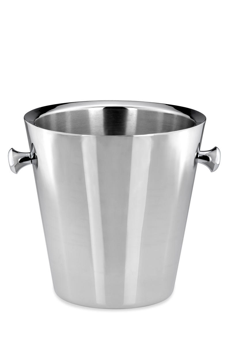 WEIN-/SEKT Flaschenkühler Hochglanz poliert (H) 23 x (Ø) 22,5 cm - Silberfarben, Paraffin (23/23cm) - Hermann Bauer jun. Kollektion GmbH