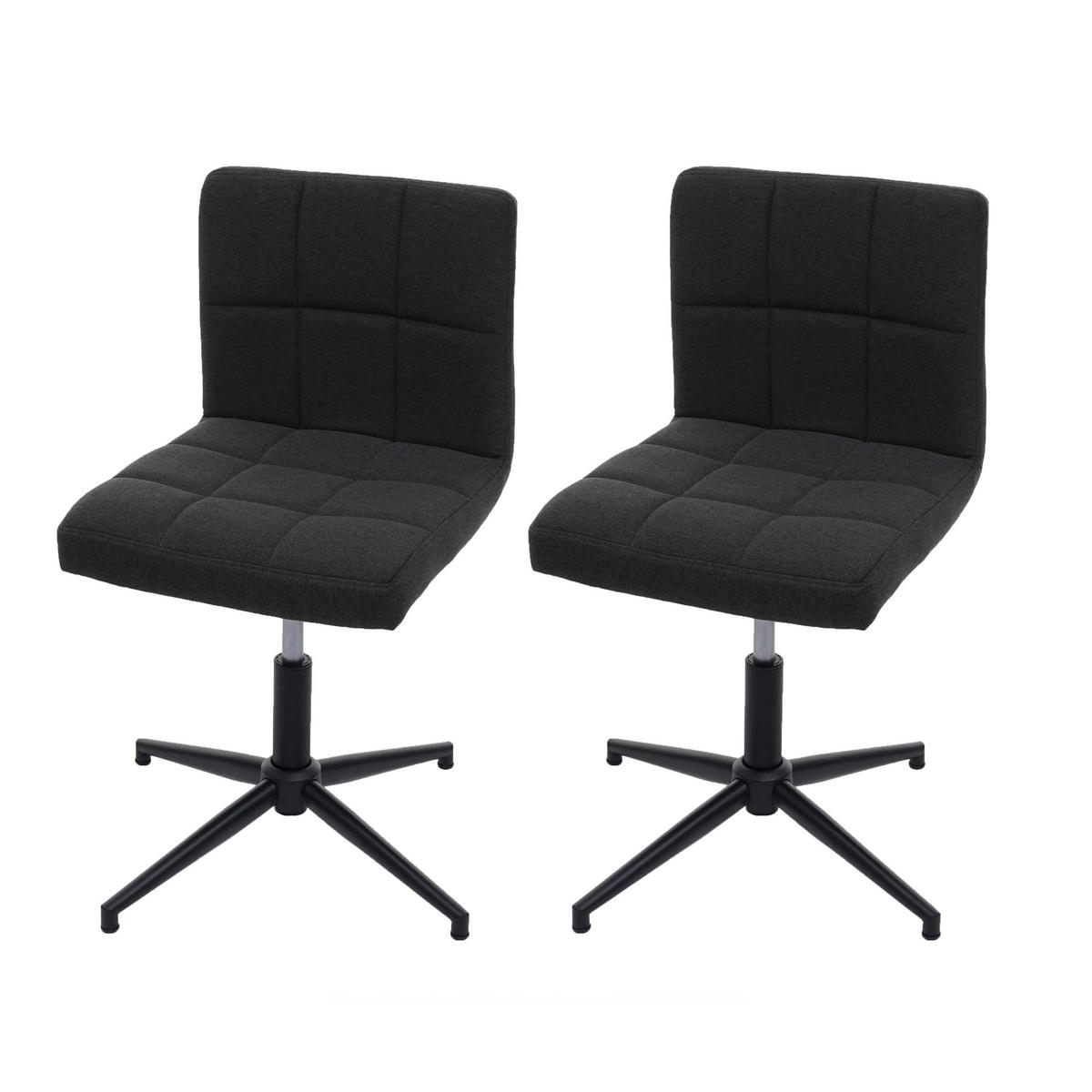 ESSZIMMERSTUHL Anthrazit 2er-Set - Anthrazit, Textil (64/90/64cm) - MCW