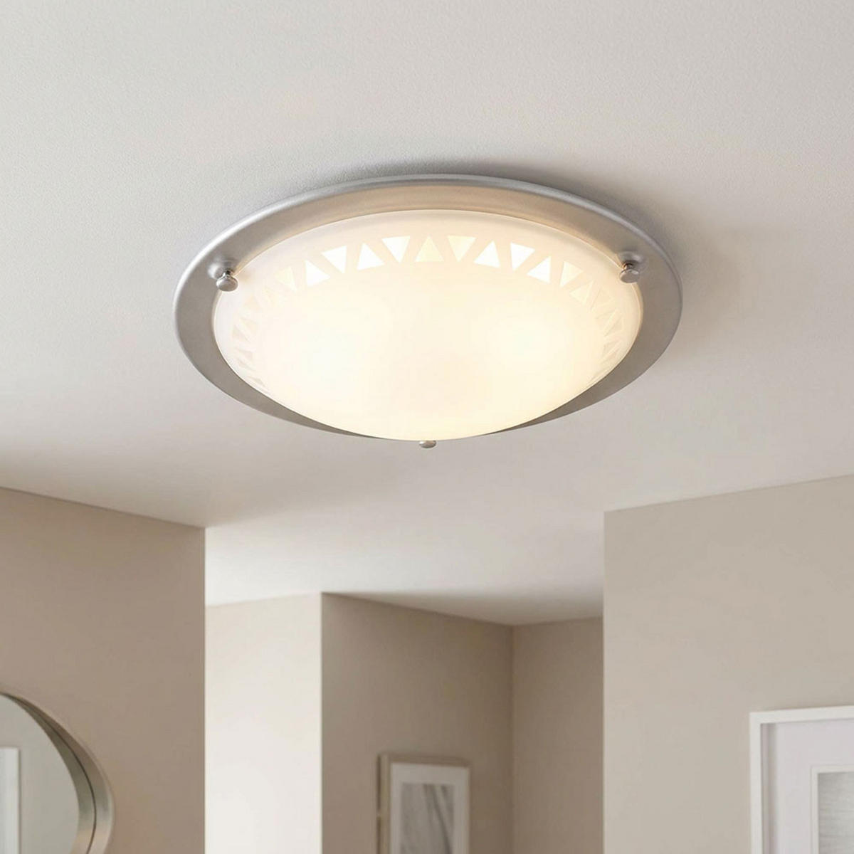 LED DECKENLEUCHTE Pacco Weiß Metall Glas - Weiß, Glas (30/30/8cm)