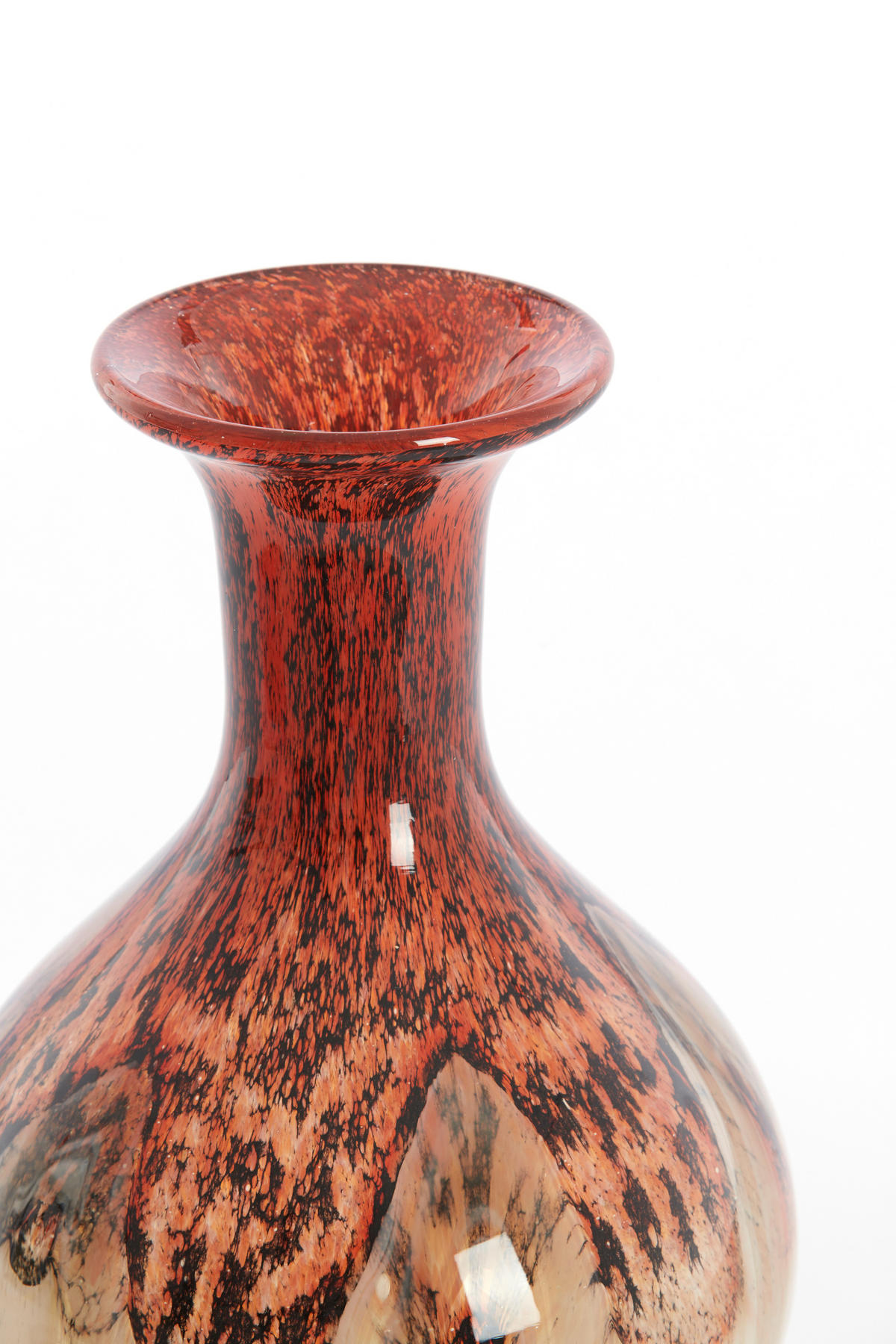 VAZE Jorven Rot 19/19/40 cm - Rot, Glas (40cm) - Light & Living