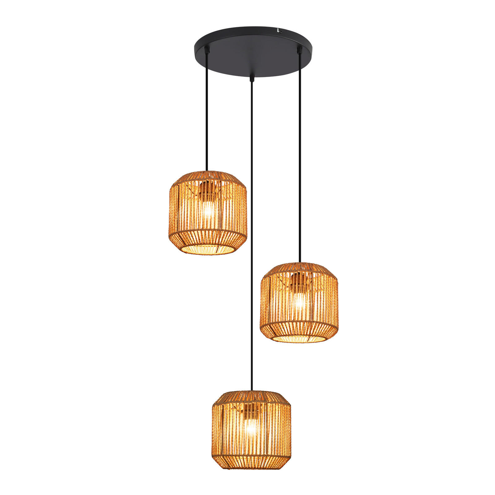 ZMH Pendelleuchte Braun 30x150x30 cm