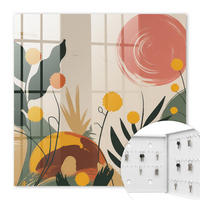SCHLÜSSELBOX Weiß 30x30 cm – Türöffnung nach rechts - Farbenfrohe Energie - Beige, Metall (30/30/5cm) - TULUP