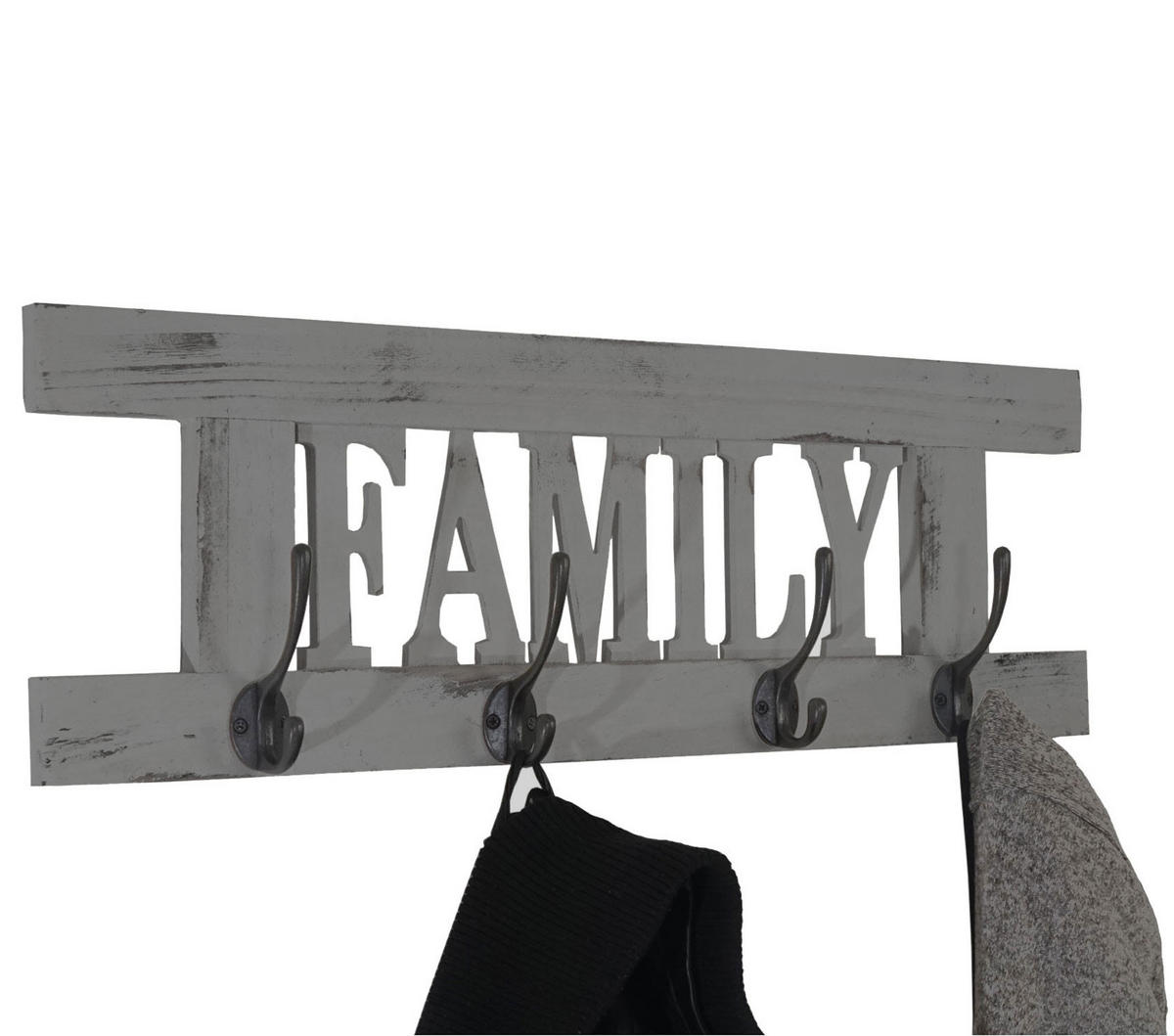 WANDGARDEROBE FAMILY SHABBY-LOOK Grau - Grau, Holz (60/21/2cm) - MCW