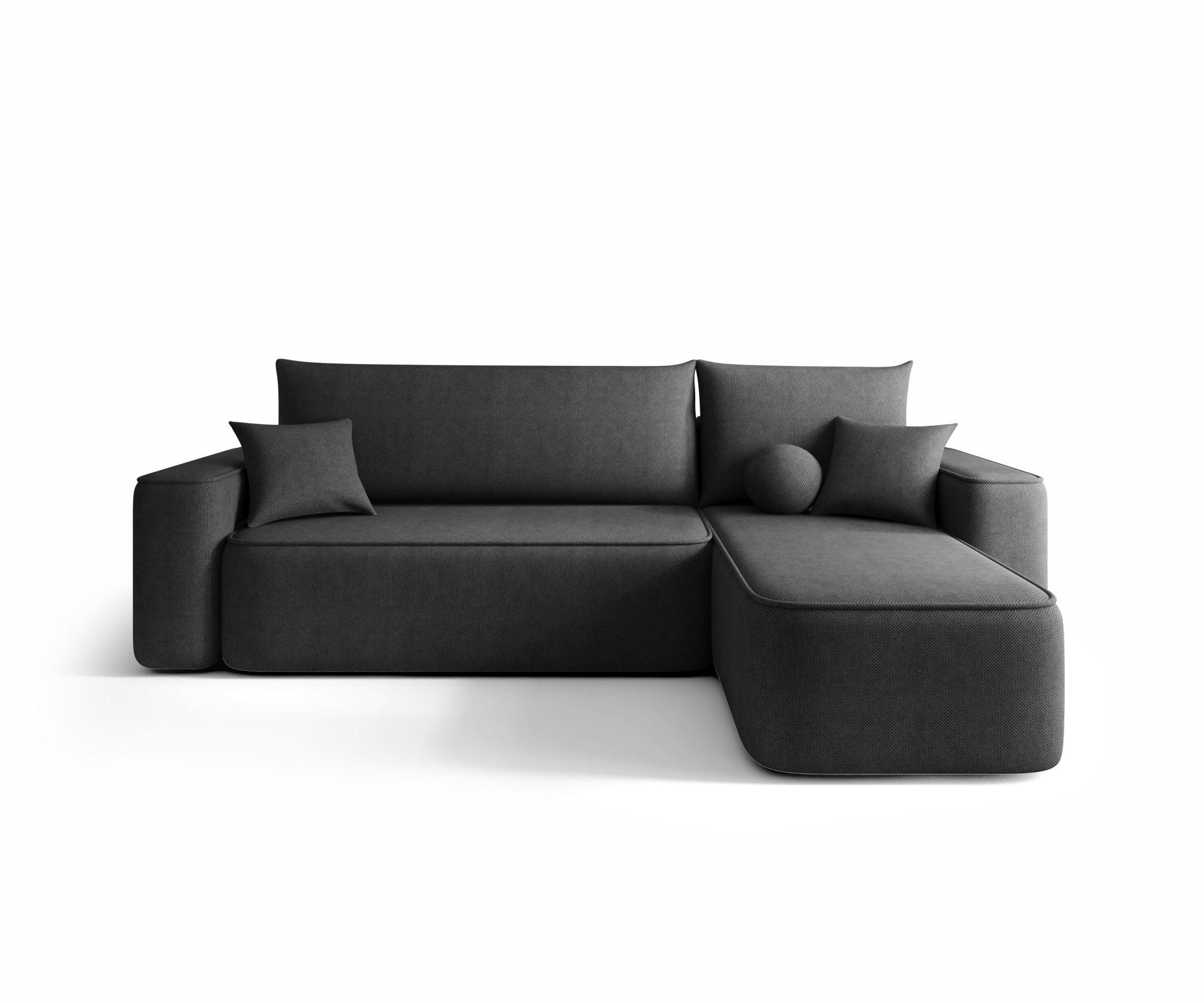 ECKSOFA mit Schlaffunktion SENNO Curio 97 Rechts - Dunkelgrau, Textil (250/150cm) - Bedante