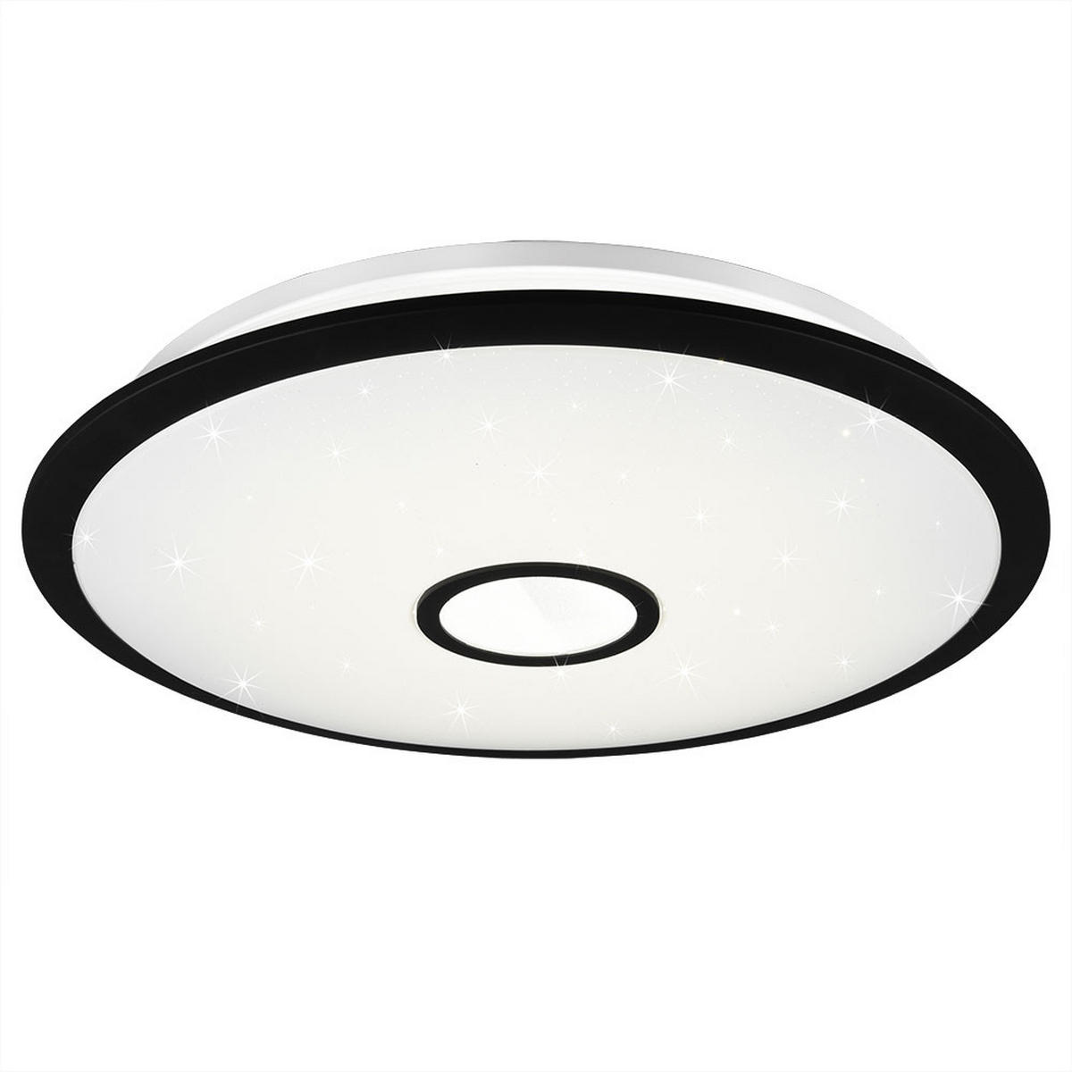 LED DECKENLEUCHTE Kunststoff Schwarz matt - Schwarz, Kunststoff (65/65/10cm)