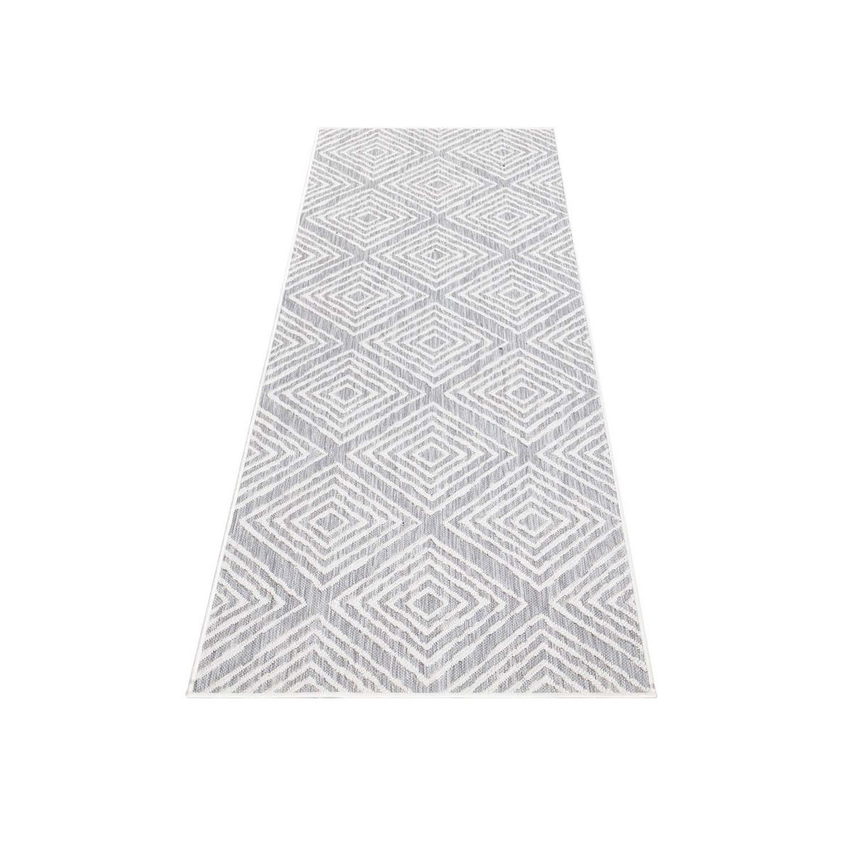 OUTDOOR-TEPPICH Sun 464 Grau 80x250 cm - Grau, Textil (80/250cm) - carpet city