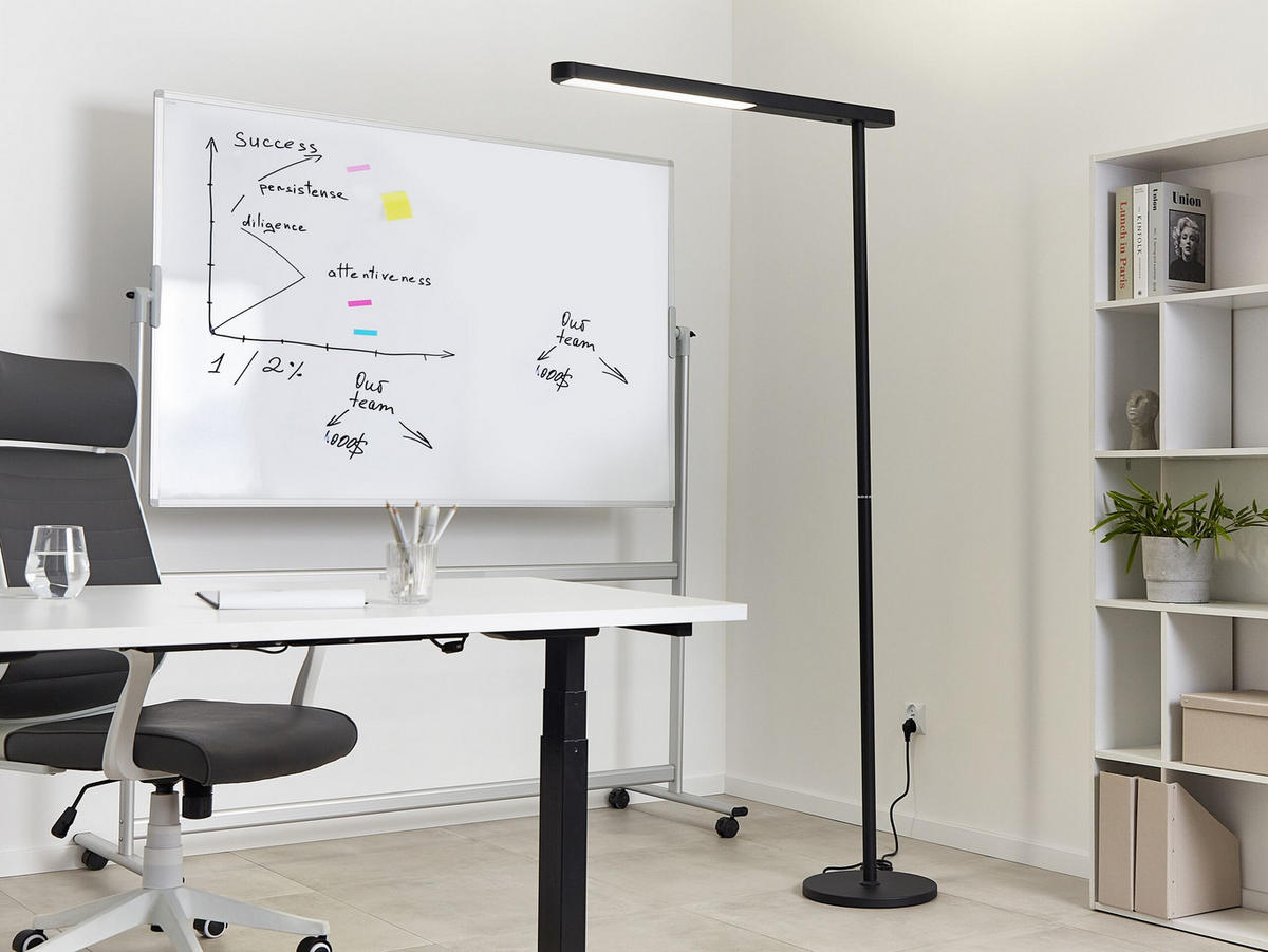 STEHLAMPE Perseus 7/95/186 cm - Schwarz, Metall (7/95/186cm) - Beliani