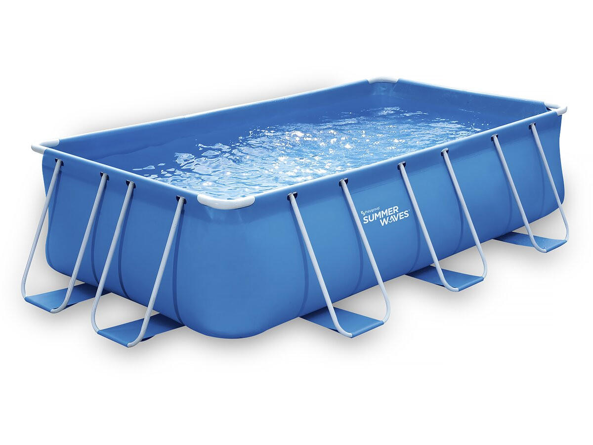 AUFSTELLBECKEN Blau - Blau, Kunststoff (265/100/447cm) - Habitat Garten