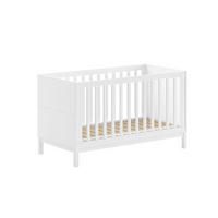BABYBETT Keely 70x140 Kiefer MDF weiß höhenverstellbar - Weiß, Holz (70/140cm) - 58aufmkessel