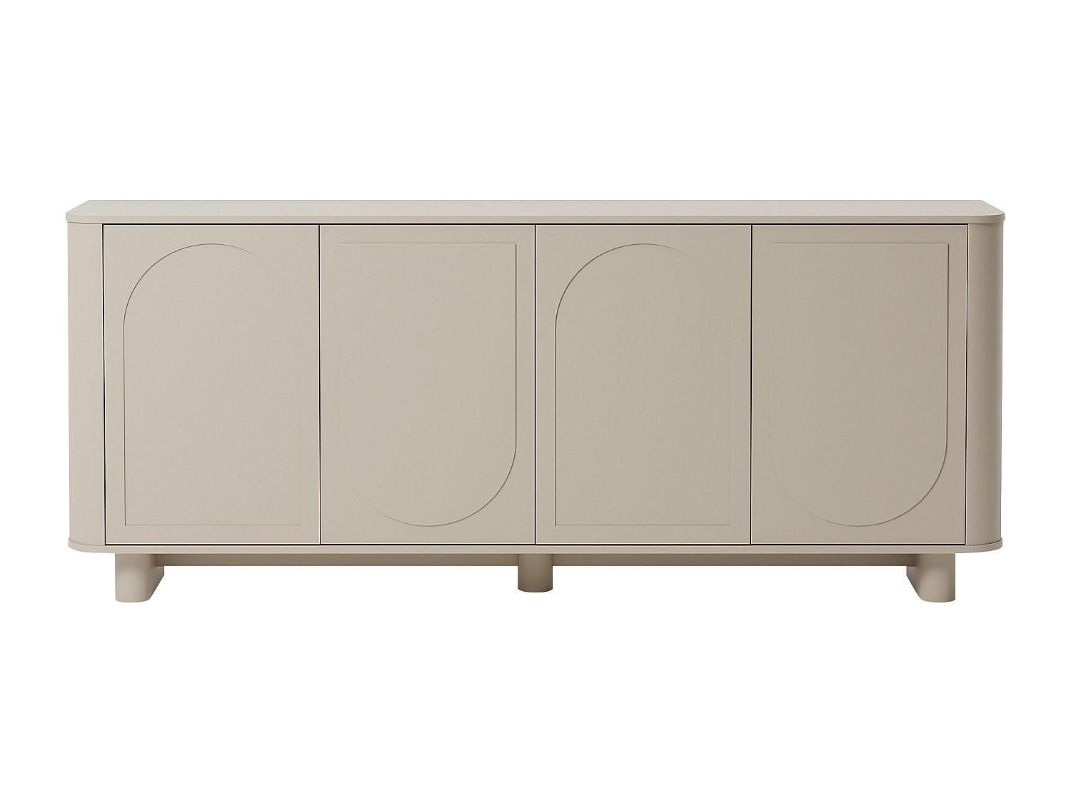 SIDEBOARD - 200 cm x 40 cm - Holz, Platte - Taupe BRISTANA - Taupe, Holz (200/85/40cm) - Vente-Unique