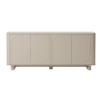 SIDEBOARD - 200 cm x 40 cm - Holz, Platte - Taupe BRISTANA - Taupe, Holz (200/85/40cm) - Vente-Unique