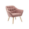 SESSEL - melierter Stoff - Rosa - CASERTA - Pink, Textil (73/77/82cm) - Vente-Unique