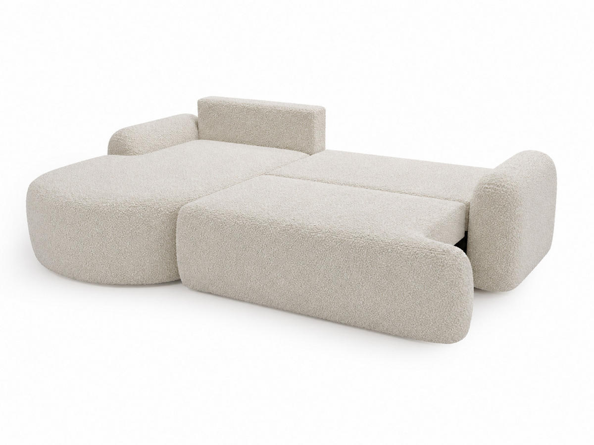 ECKSOFA Aurio weiß Links - Weiß, Holz/Textil (177/261cm) - Graingold