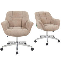 BÜROSTUHL Mika-Nio - Chromfarben/Beige, Textil/Metall (65/78/66cm) - DUBI Möbel
