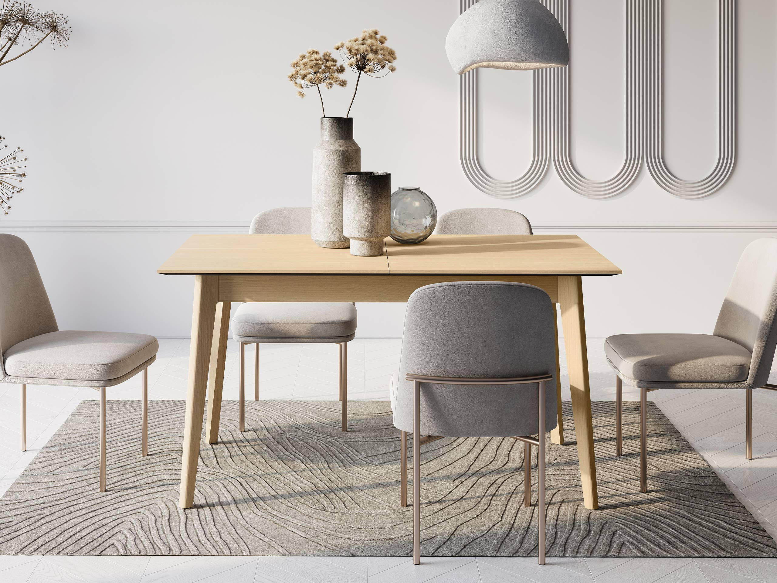 ESSTISCH ausziehbar Plot PT03 - Eichefarben, Holz/Holzwerkstoff (85/145/77cm) - MIRJAN24