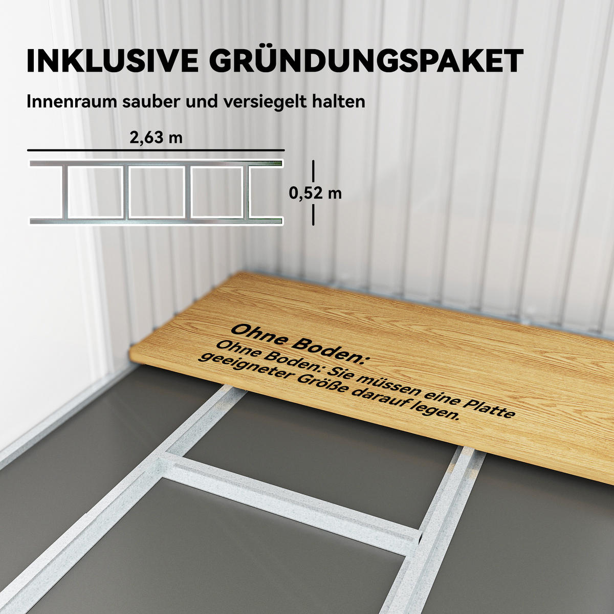 GERÄTEHAUS Gartenhaus mit Schiebetür Fenster Outdoor Stahl Dunkelgrün - Dunkelgrün, Metall (130/172/280cm) - Outsunny