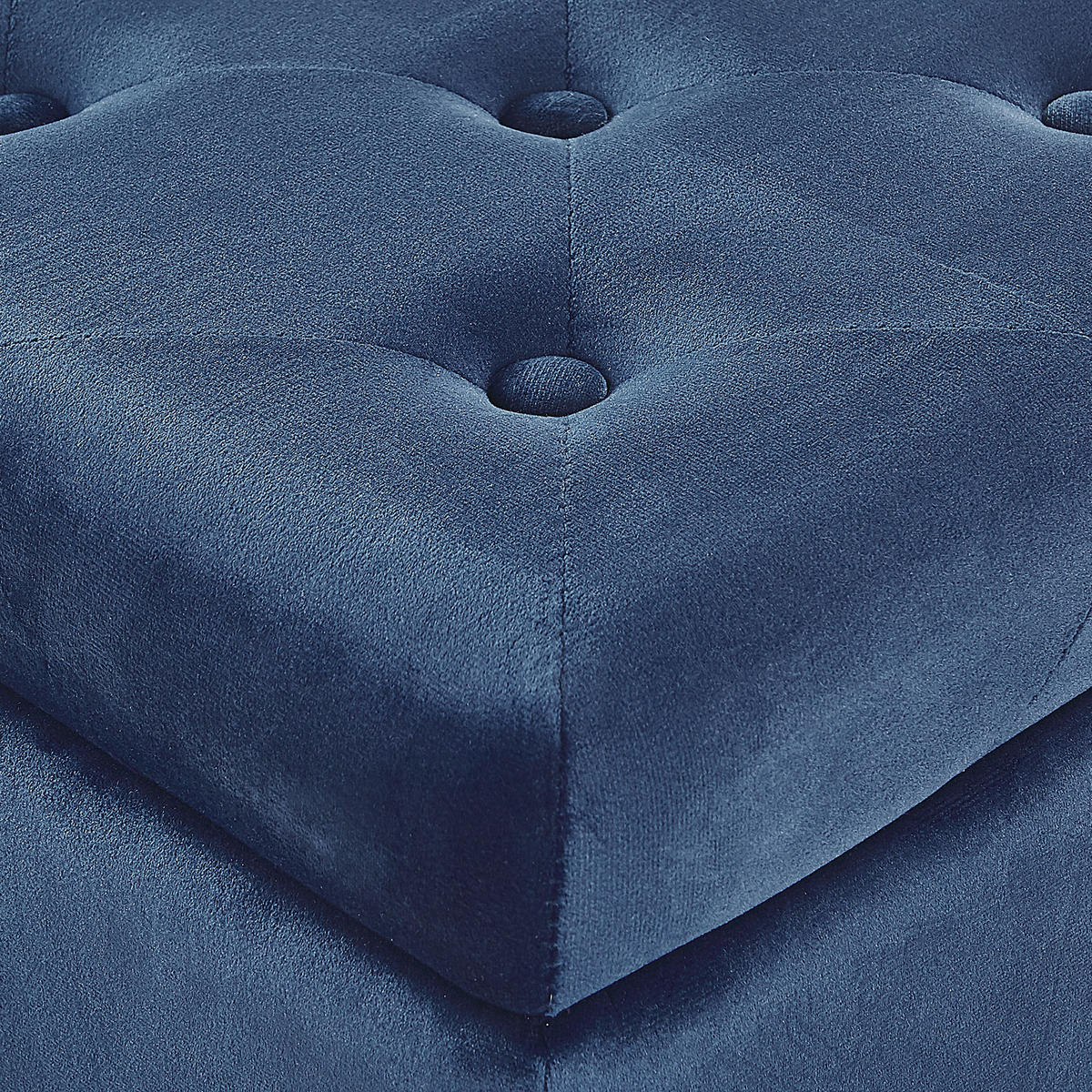 HOCKER Loretto 37/37/40 cm - Blau, Textil (37/40/37cm) - Beliani
