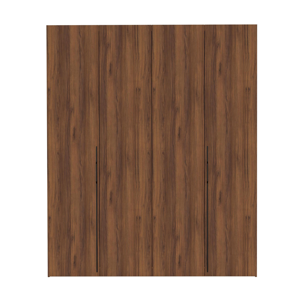 FALTTÜRENSCHRANK Omodeo 200 cm breit in Warmia-Nussbaum – mit WingLine-Falttüren - Walnussfarben, Holzwerkstoff (200/240/58cm) - AX Living