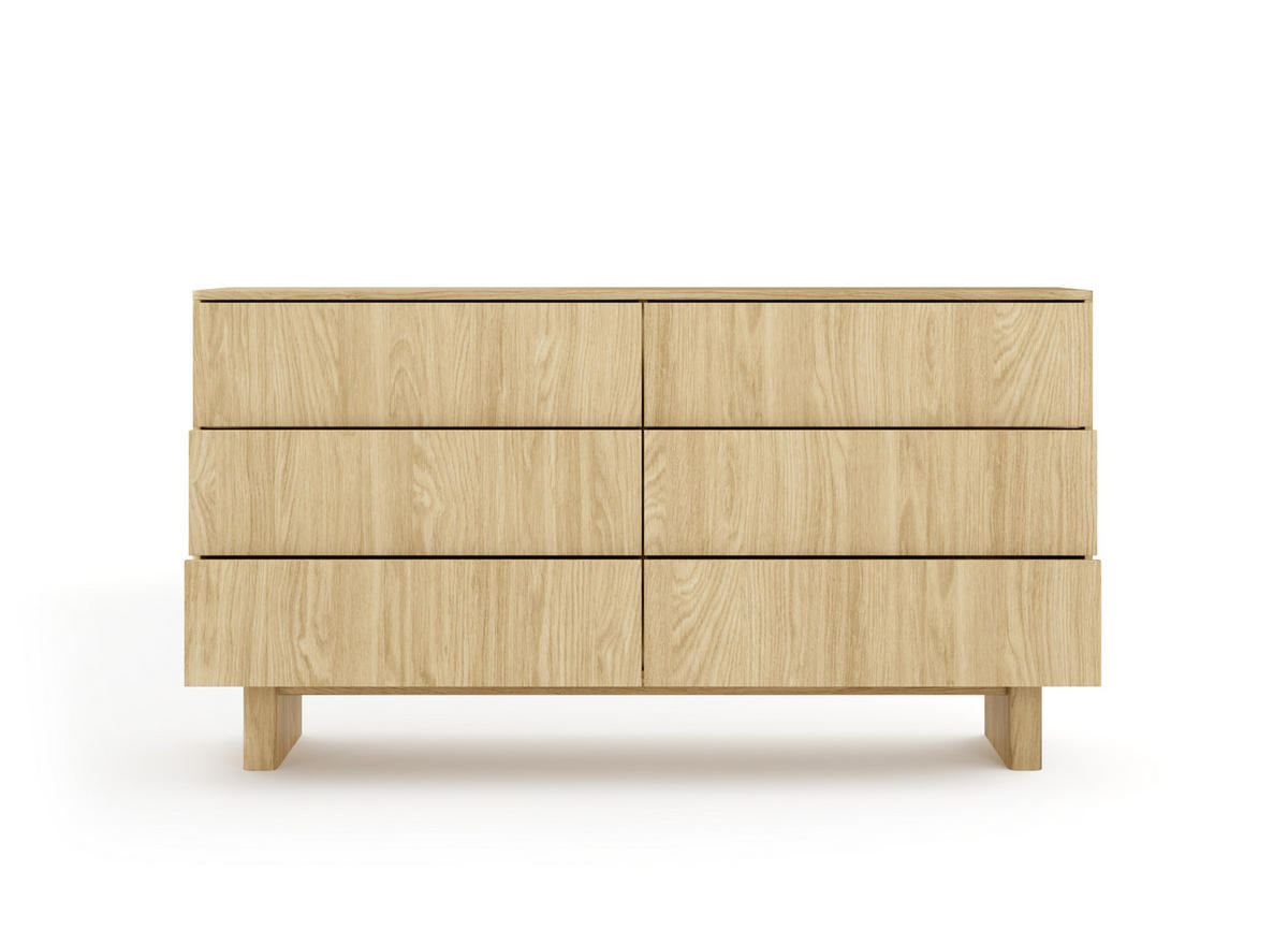 KOMMODE: geölte Eiche, 153,5 x 82,6 x 38,1 cm - Eichefarben, Holzwerkstoff (153.5/82.6/38.1cm) - 3XE LIVING