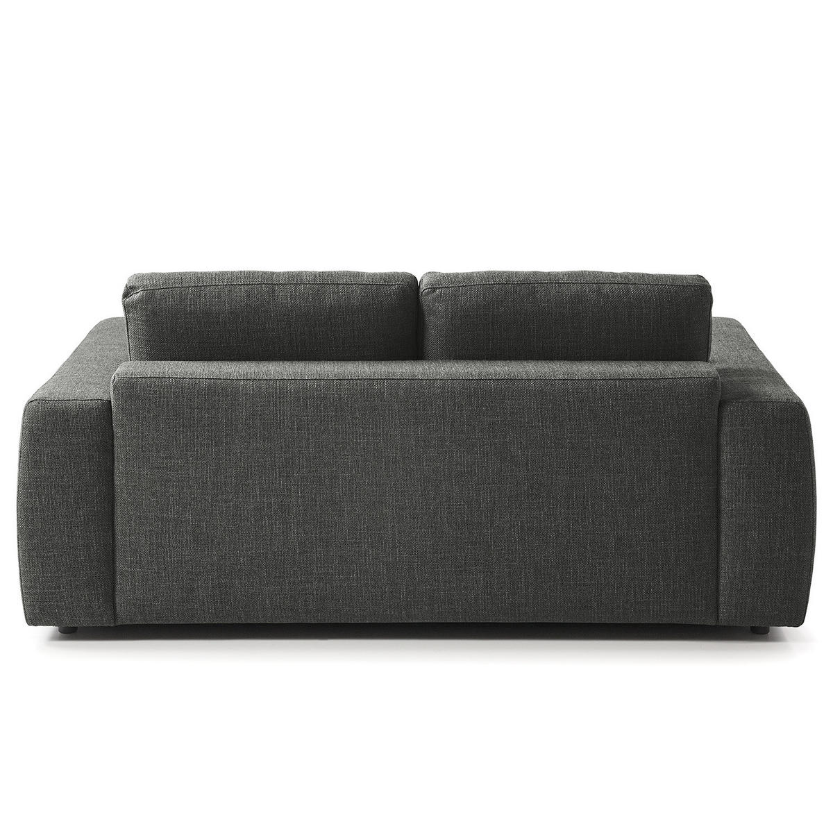 2-SITZER SOFA - Schwarz/Grau, Kunststoff/Textil (182/80/117cm) - home24