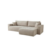 ECKSOFA Armari Mit Schlaffunktion - Beige, Holzwerkstoff/Textil (154/277cm) - Fun Möbel