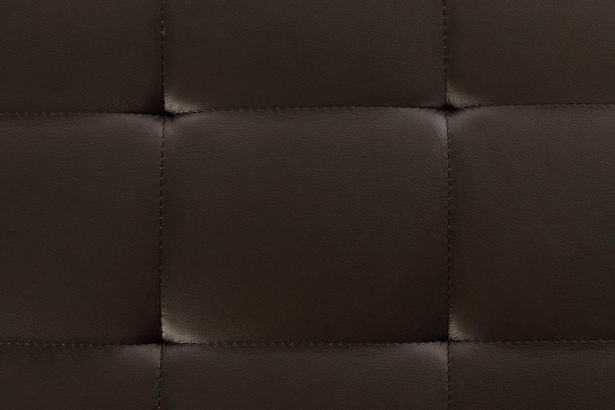 SITZWÜRFEL 2er Set Lederlook braun - Edelstahlfarben/Braun, Textil/Metall (40/48/40cm) - CLP