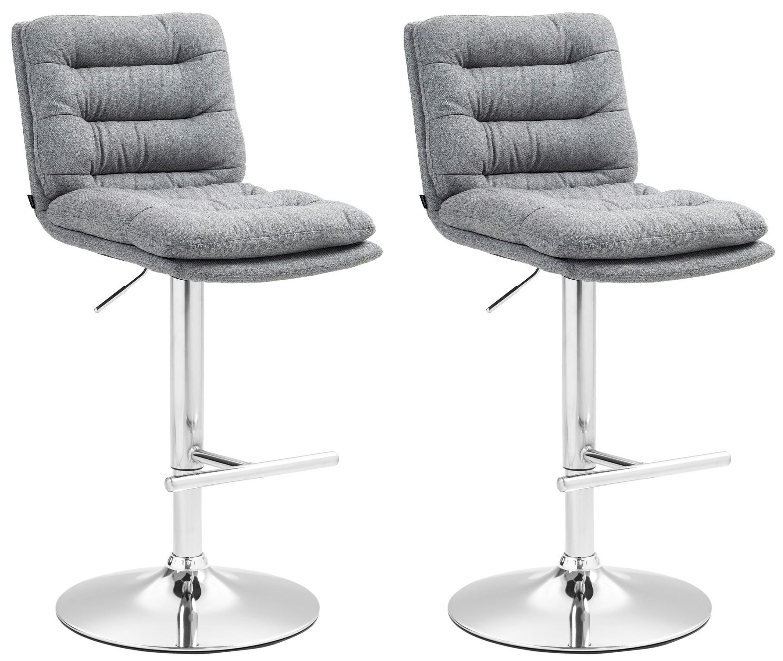 TPFLiving Barhocker Grau 42x116x56 cm