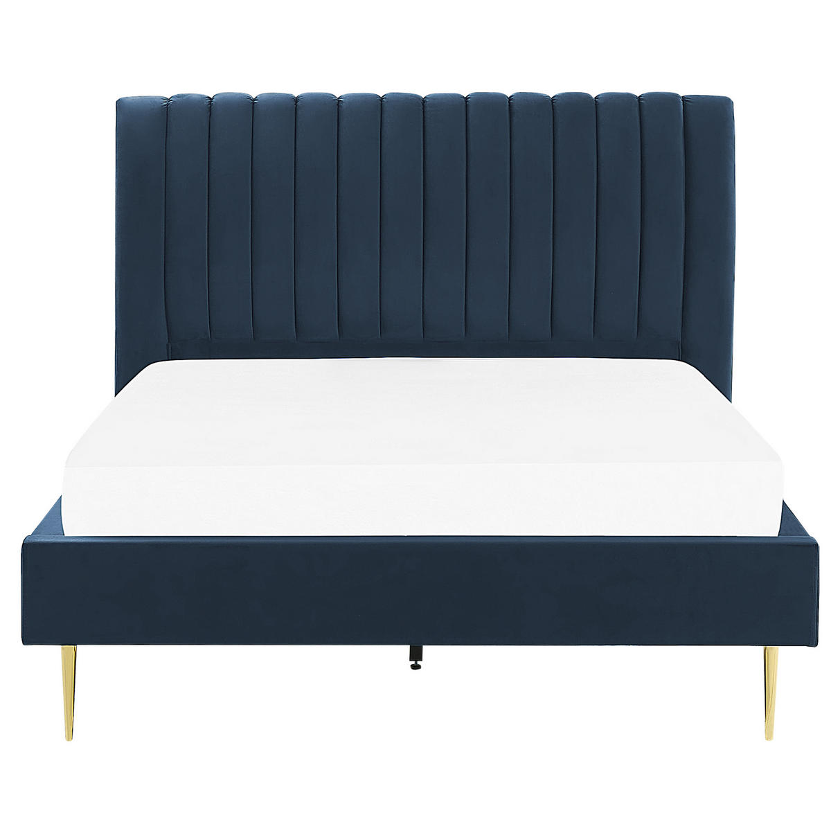 POLSTERBETT 140/200cm Dunkelblau Marville - Dunkelblau, Textil (140/200cm) - Beliani