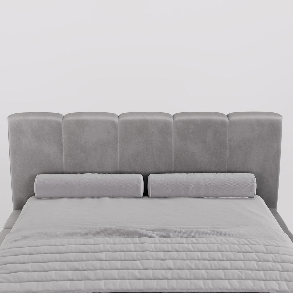 POLSTERBETT FERRO 200/200 cm, in Braun, Velours-Stoff, gepolstertes Kopfteil, Lattenrost, Bettkasten - Dunkelbraun, Textil (180/200cm) - Barchello