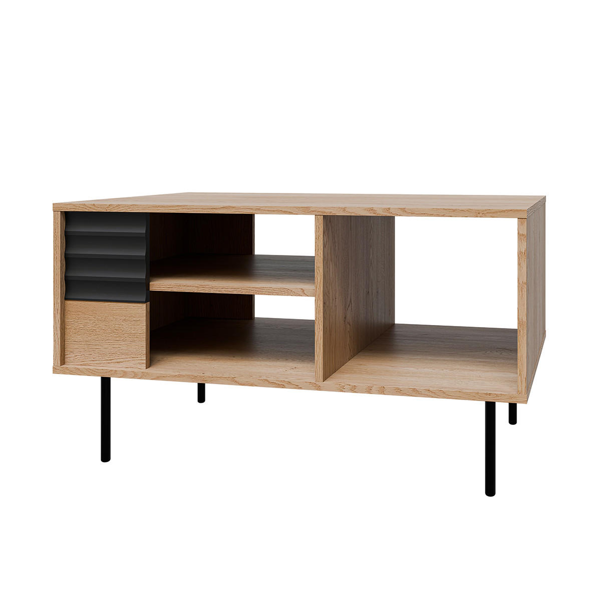 COUCHTISCH Astra Holz und Schwarz - Schwarz, Holzwerkstoff (60/96.6/55cm) - Petits-meubles