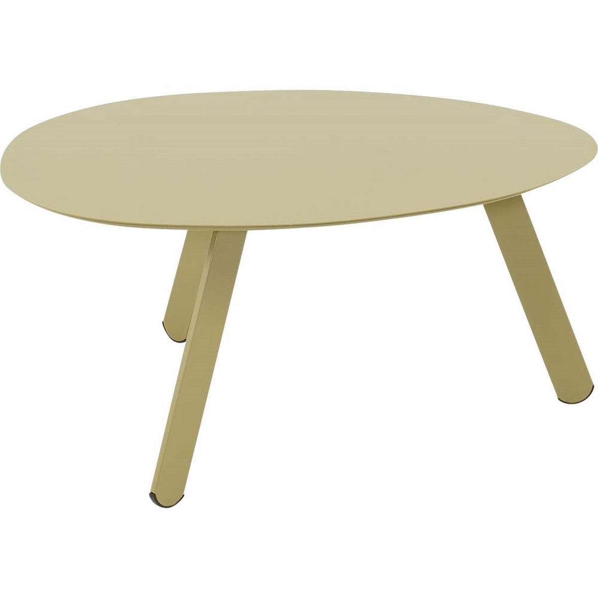 BEISTELLTISCH Tiki - Beige - 74/60/35,5 cm - Beige, Metall (74/60/35cm) - Lesli Living