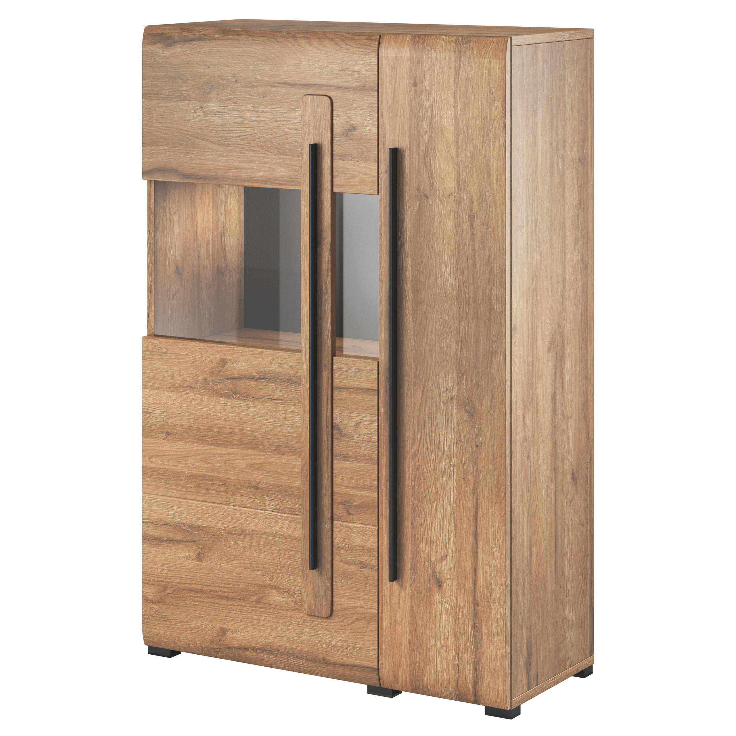 HIGHBOARD TULLIA 90/136/39 cm mit 2 Türen Eichefarben - Eichefarben, Holzwerkstoff (90/136/39cm) - MASSENO