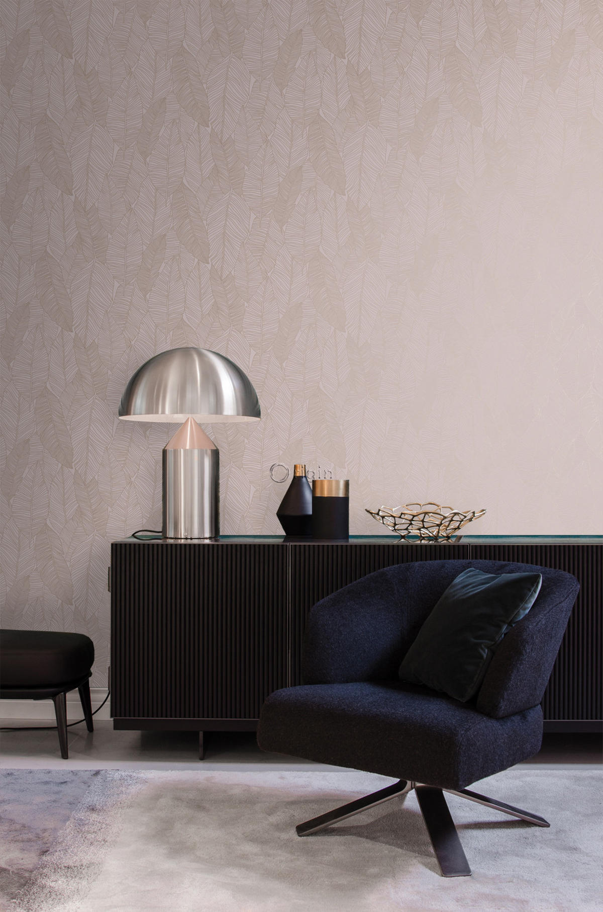 TAPETE Blätter 53 cm x 10.05 m - Pink, Papier (53/1000cm) - Origin Wallcoverings
