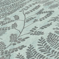 VLIESTAPETE Blau 53/1005 cm - Silberfarben, Textil (53/1cm) - KUNSTLOFT