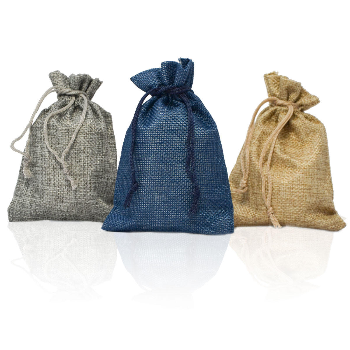 ADVENTSKALENDER zum Selbstbefüllen, 24 Geschenk-Säckchen Blau - Blau, Kunststoff (9.5/3/13cm) - Dunedesign