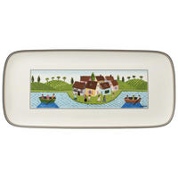 KUCHENPLATTE Charm & Breakfast Design Naif weiß-bunt 34,5 x 15,8 cm - Multicolor/Weiß, Keramik (15.8/1.8/34.5cm) - Villeroy & Boch
