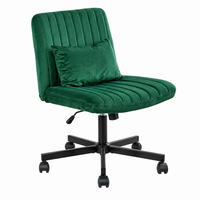 BÜROSTUHL höhenverstellbar Stoff Green mit Rollen - Grün, Kunststoff (25.2/33/21.5cm) - Meubliv