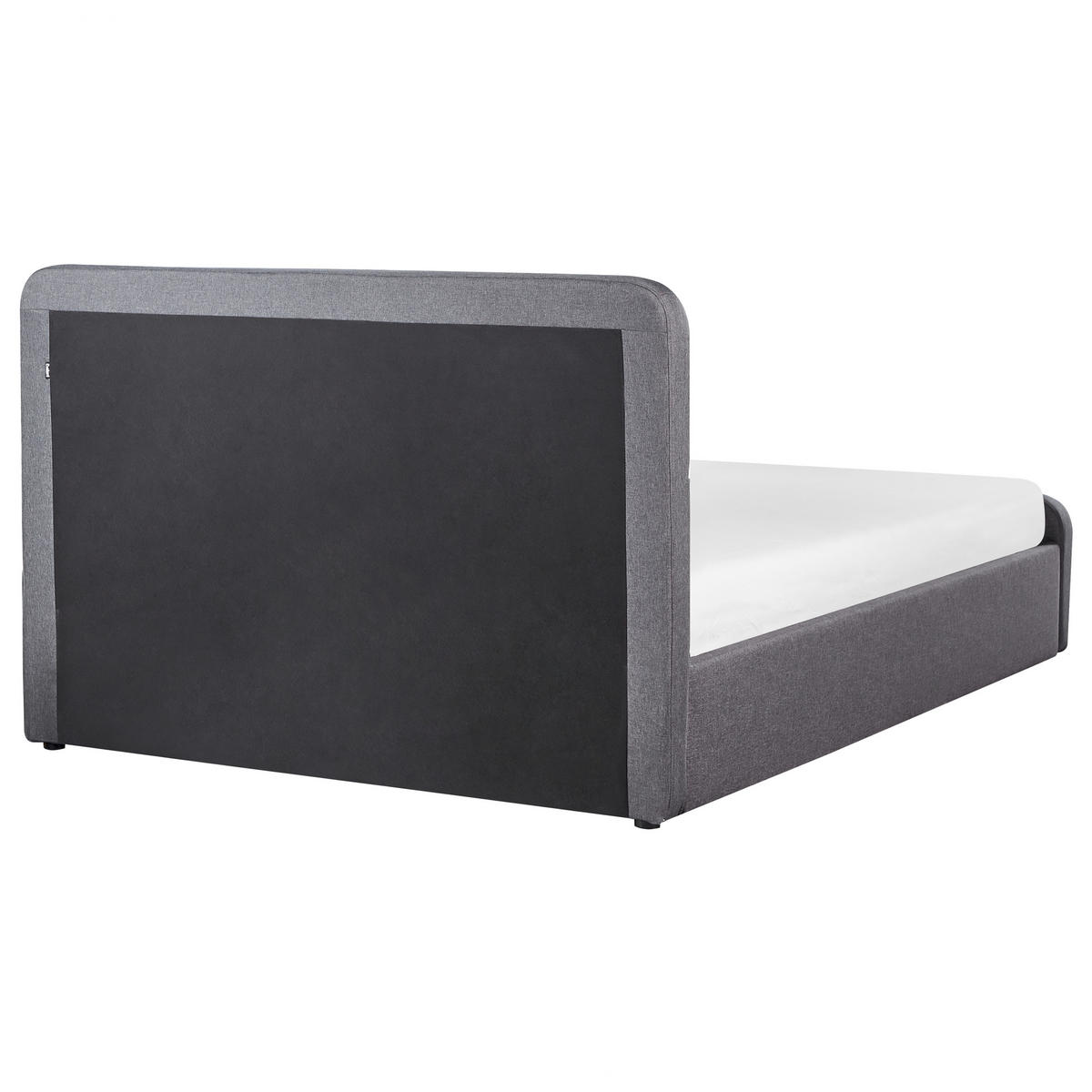 BETT mit Stauraum 140x200 cm Grau Rennes - Dunkelgrau, Textil (140/200cm) - Beliani