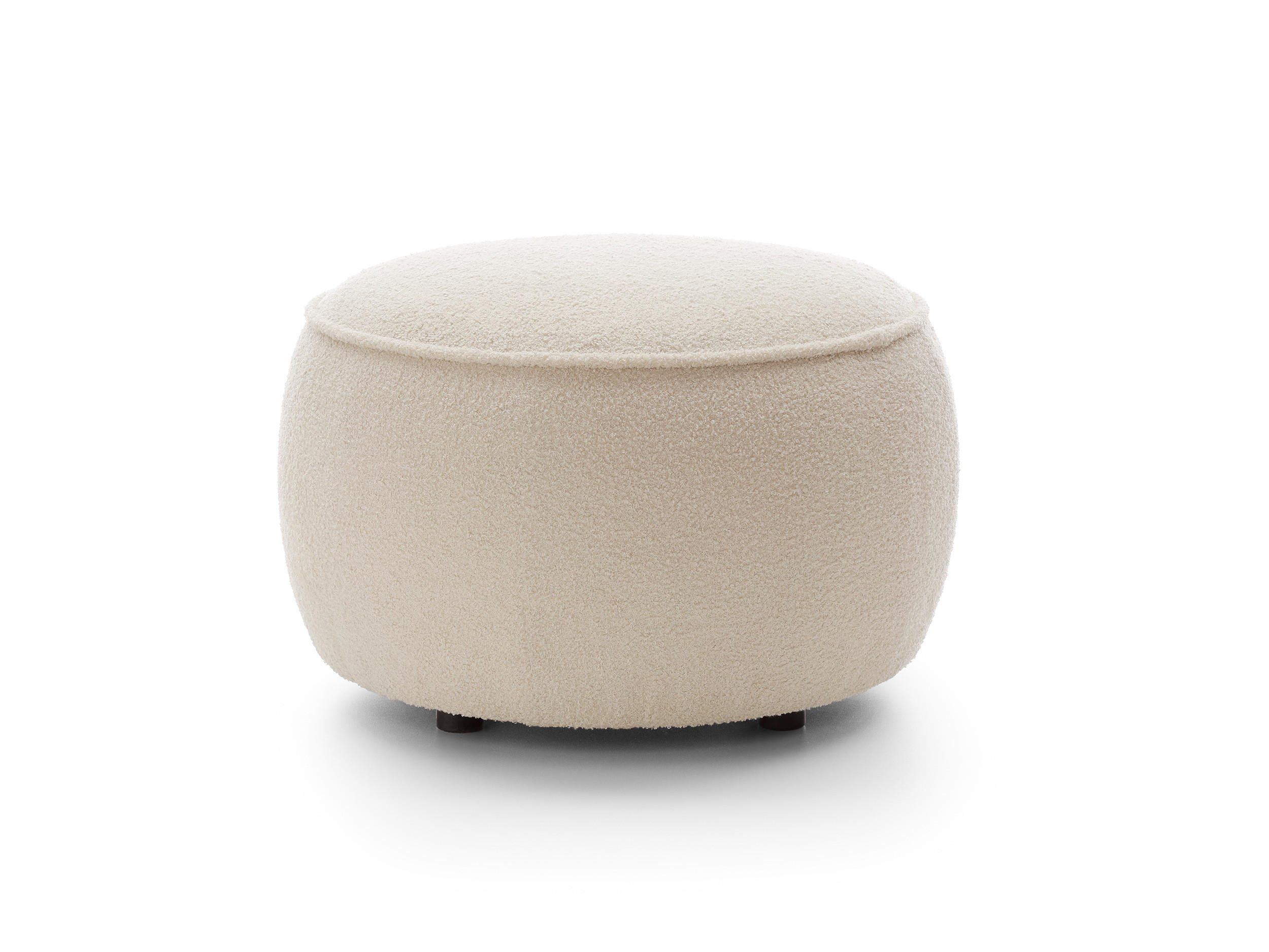 MASSENO Sitzhocker KIRA, Modern Polsterhocker, Fußhocker Creme - Creme, Holzwerkstoff/Kunststoff (65/43/65cm) - MASSENO