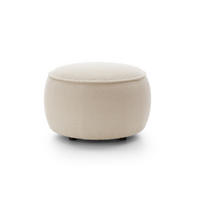 MASSENO Sitzhocker KIRA, Modern Polsterhocker, Fußhocker Creme - Creme, Holzwerkstoff/Kunststoff (65/43/65cm) - MASSENO