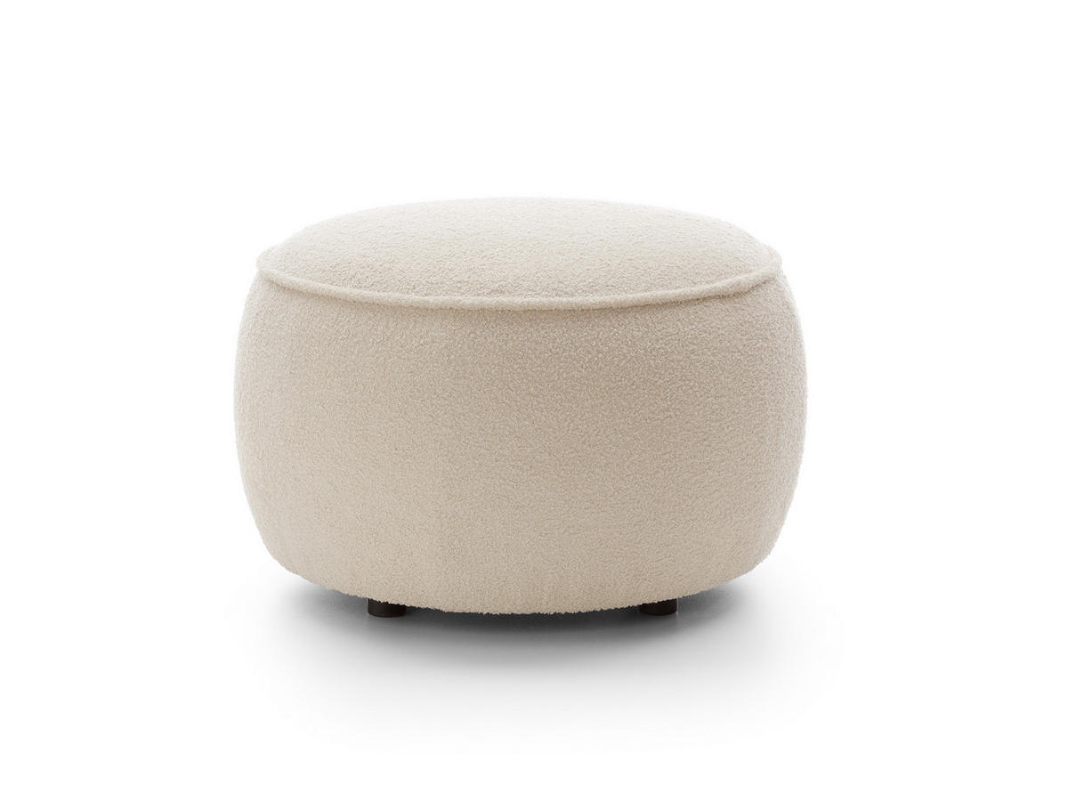 MASSENO Sitzhocker KIRA, Modern Polsterhocker, Fußhocker Creme - Creme, Holzwerkstoff/Kunststoff (65/43/65cm) - MASSENO