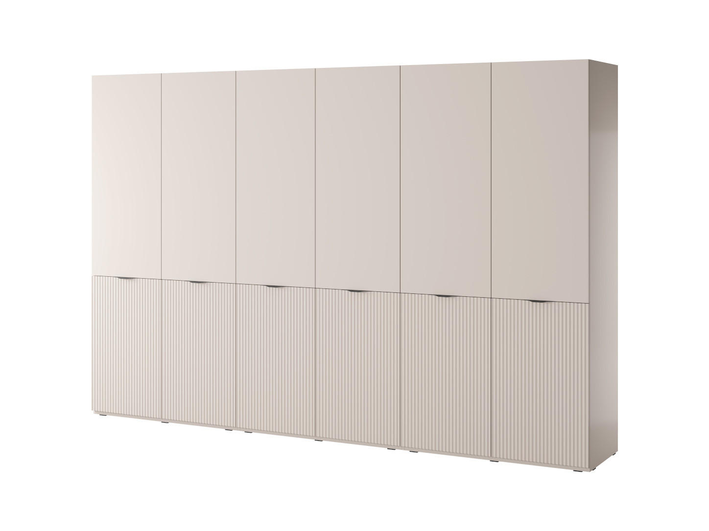 DREHTÜRENSCHRANK ATELIO 303/200/51 cm Modern Kleiderschrank 6-türig Kaschmir - Kaschmir, Holzwerkstoff (303/200/51cm) - MASSENO